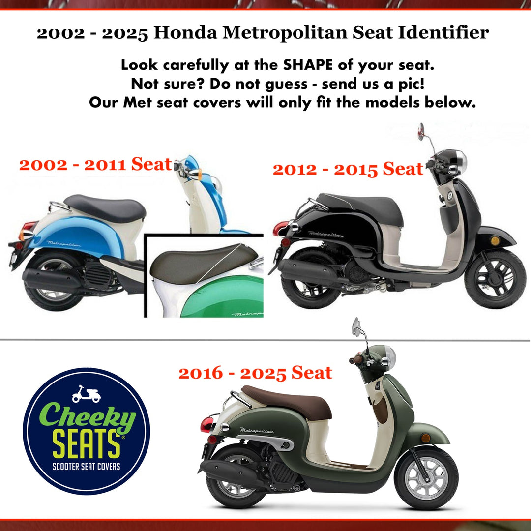 Honda Metropolitan Diamond Seat Cover with Piping