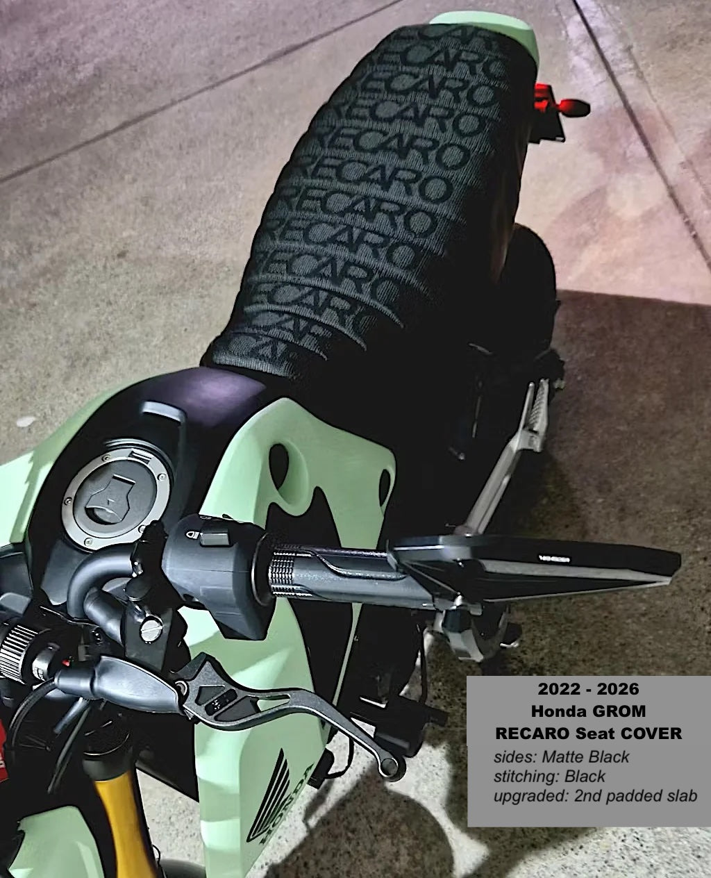 READY TO SHIP! 2022-2026 Honda Grom RECARO Seat Cover