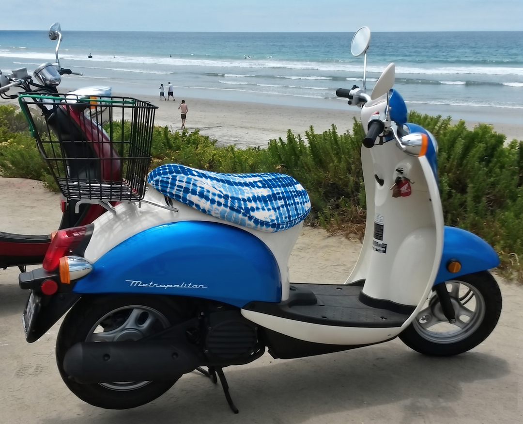 Shibori Tide - Scooter Seat Cover – Blue Tie Dye - Won't Get Hot - Vespa · Kymco · Lance · Honda · Genuine · More