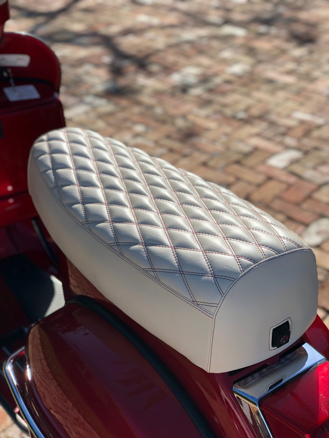 Genuine Stella Seat Cover - Cottage White Diamond Stitch - Handmade