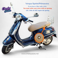 Vespa Sprint / Primavera Stone Paisley SEAT COVER - Beat The Heat!!