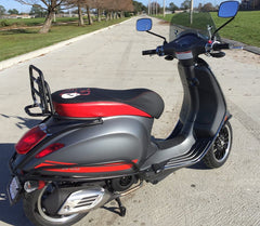 Vespa Sprint / Primavera Seat Cover Black and Red