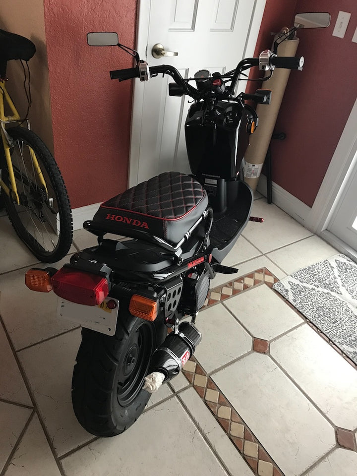 Honda Ruckus Zoomer Diamond Seat Cover Half Piping