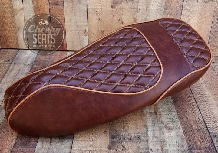 Vespa GTS Diamond Seat Cover Whiskey Brown