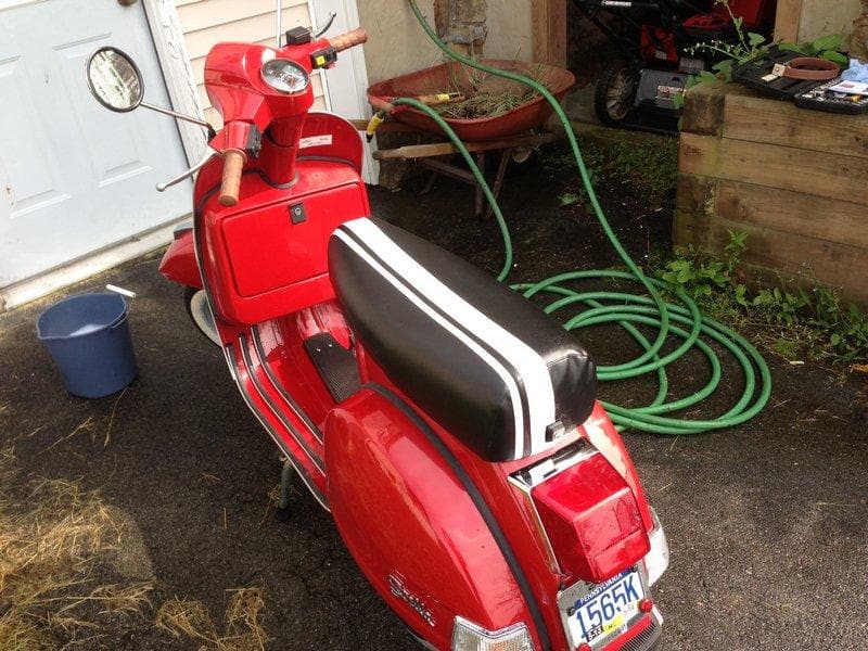 Genuine Stella Scooter Seat Cover Racing Stripes