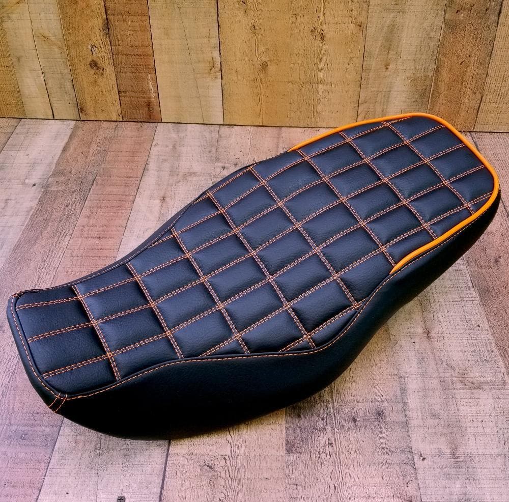 Honda Grom Grid Seat Cover MSX125 Orange Stitching