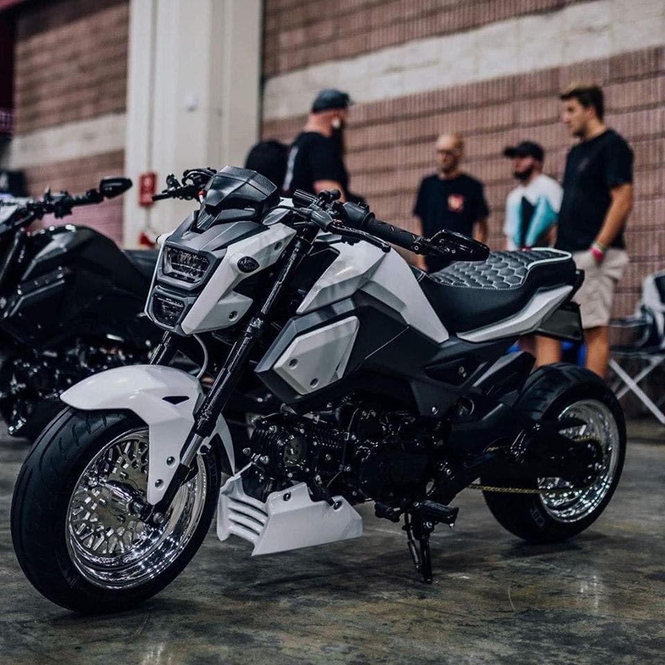 Honda Grom with Hexagon Seat Cover by Cheeky Seats 