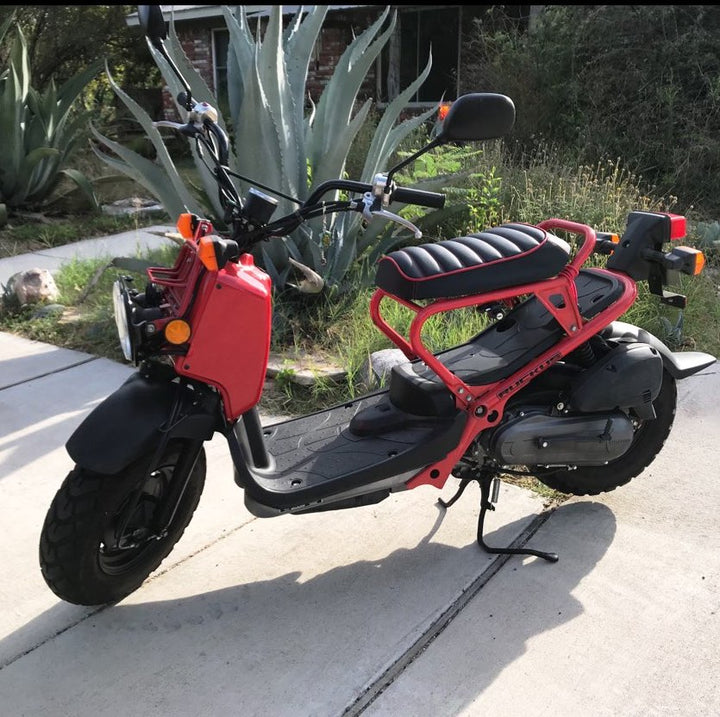 READY TO SHIP!   Honda Ruckus Padded Black Tuck and Roll Seat Cover