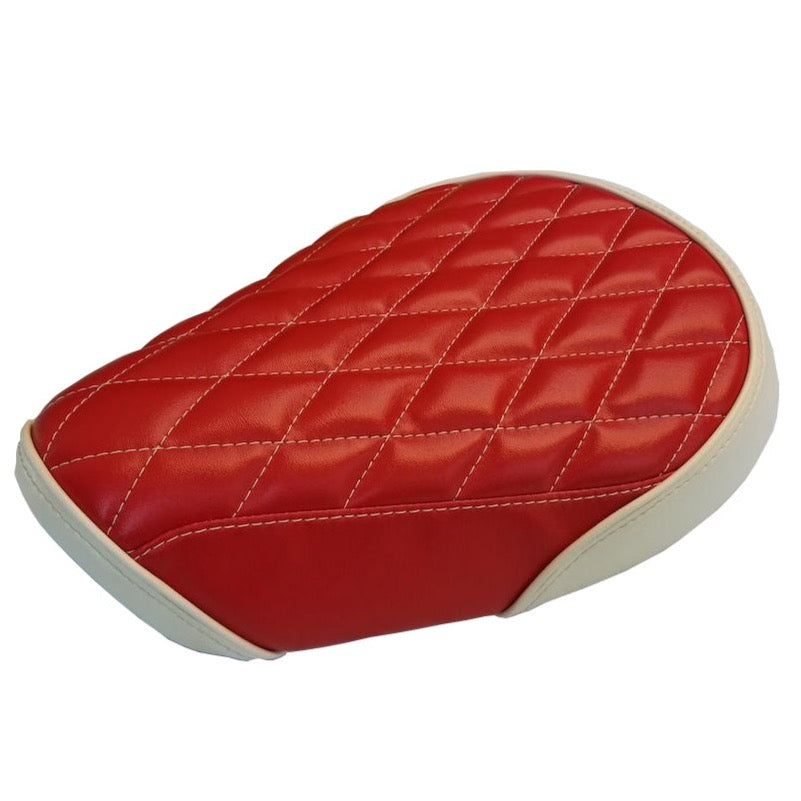 Honda Super Cub 125 Two Tone Diamond Seat Cover Red and Cream