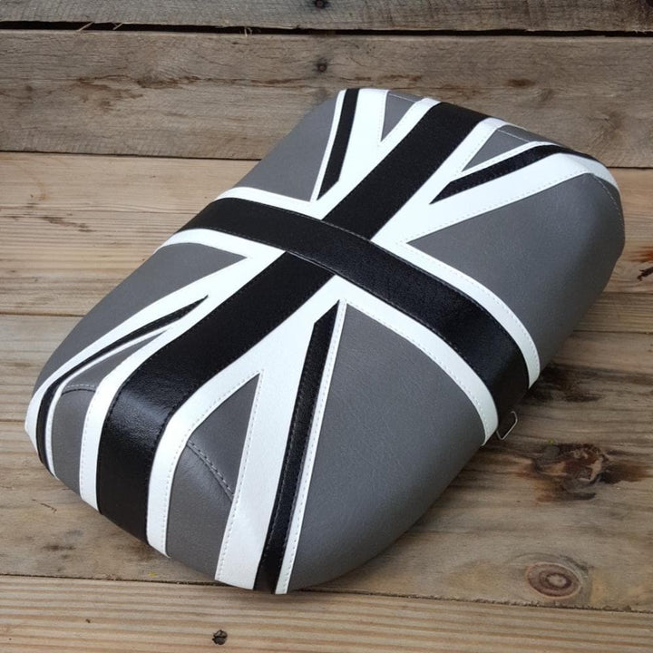 Honda Ruckus Zoomer Seat Cover Black and Gray Union Jack